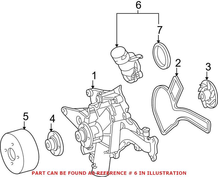 Mercedes Engine Coolant Thermostat (87C) 1122030375